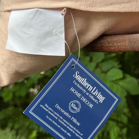 Southern Living Colorful Coastal Village Embroidered Pillow - Picture 6 of 8